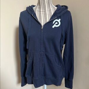 Peloton Navy Blue Zip-Up Hoodie